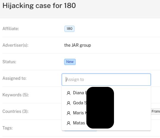 Assign case to team member